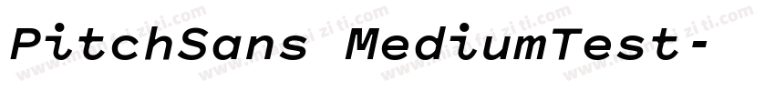 PitchSans MediumTest字体转换